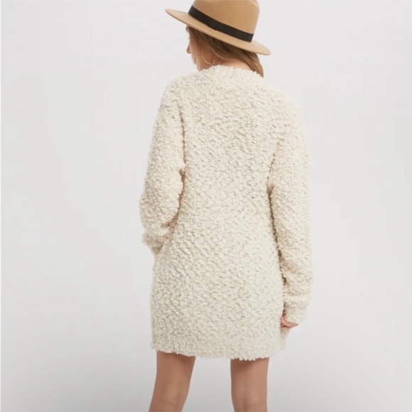 Fuzzy Cream White  Cardigan - Picture 3 of 4